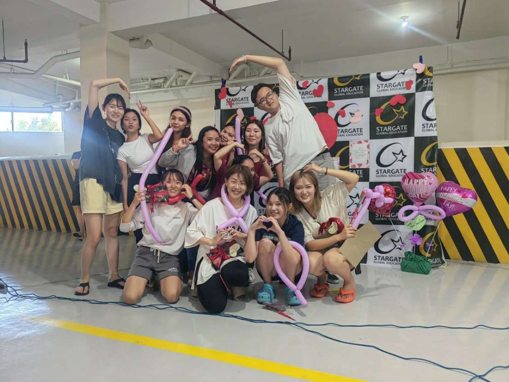 バレンタインイベント中の記念写真