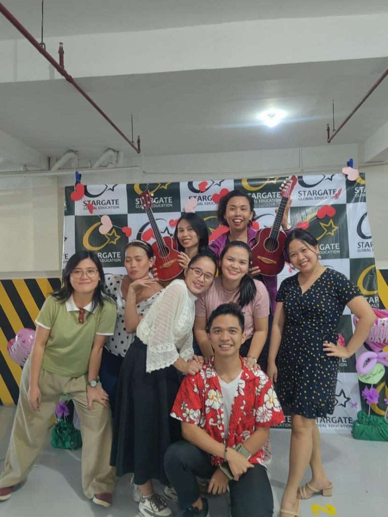 バレンタインイベント中の集合写真