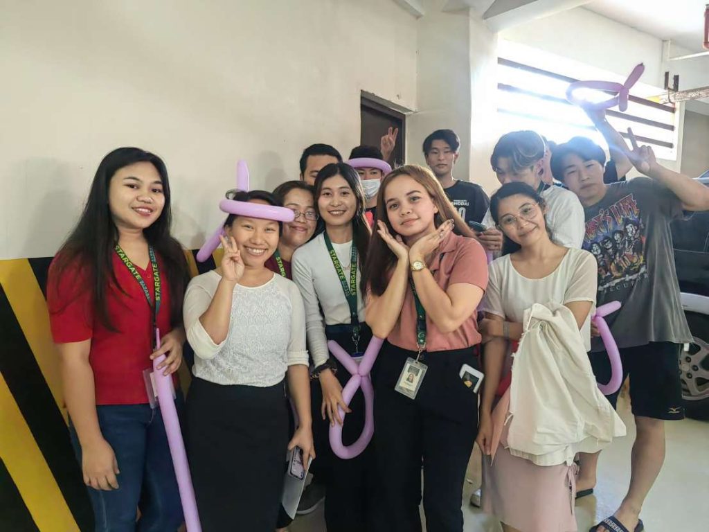 バレンタインイベント中の集合写真