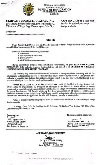 SSP フィリピン移民局