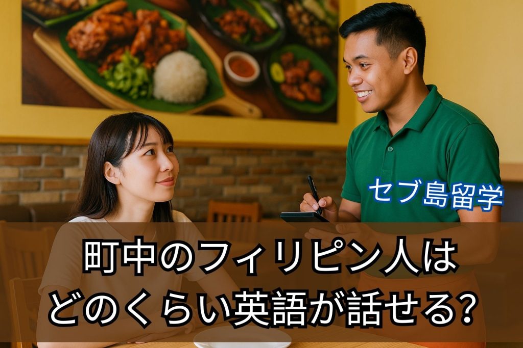 日本人女性とフィリピン人ウェイーターのやりとり